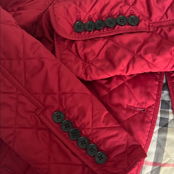 Burberry Red Quilted Puffer Jacket - Picture 9 of 11